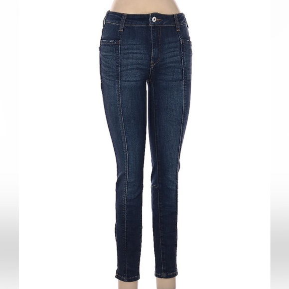 Pilcro and the Letterpress Front Seam High Rise Denim Legging Sz 26 - Picture 3 of 14